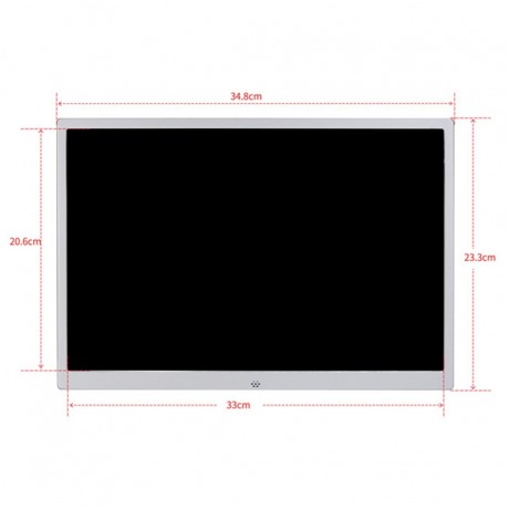 HSD1504 15.4 inch LED 1280800 High Resolution Display Digital Photo Frame with Holder and Remote Control, Support SD / MMC / MS Card / USB Port, EU Plug (Silver)