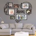 Heart-shape Photo Frames Family Memory Photo Wall Background Pictures Decoration with 8 Photo Frames